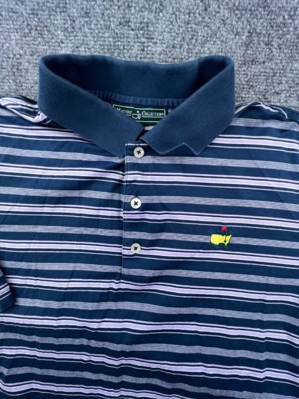 Masters Collection Adult Men's Medium 100% Pima Cotton Blue & Pink Stripe